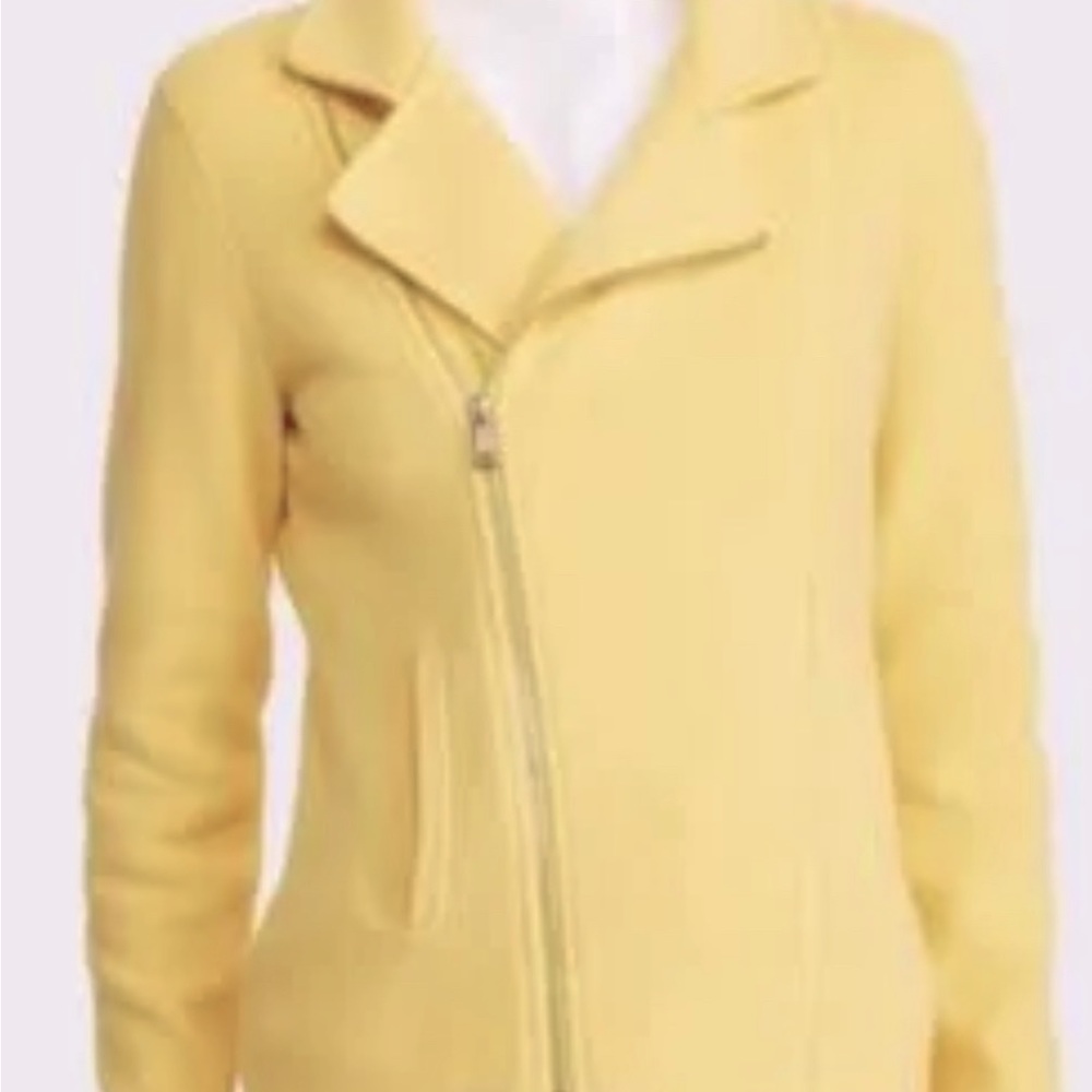 LAUREN RALPH LAUREN Bright Yellow Long Sleeve
Knit Moto Jacket